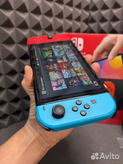 Nintendo switch oled чип + 256гб + 24 игры