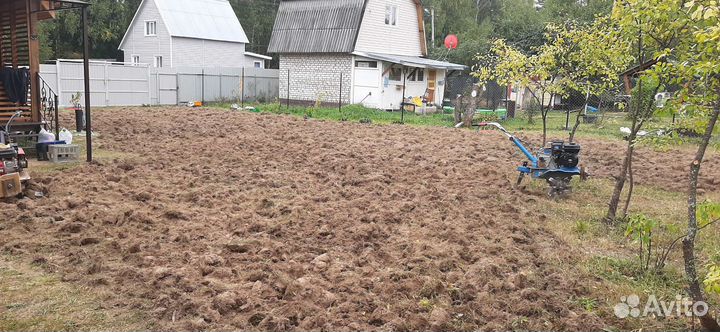 Вспашка земли,газон под ключ