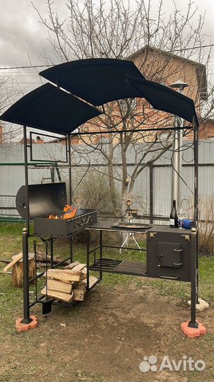 Мангал в стиле лофт