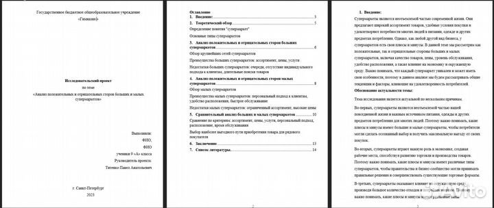 Индивидуальные проекты для 9-11 кл