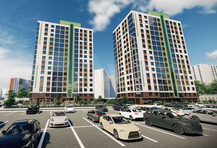 2-к. квартира, 59,2 м², 7/16 эт.