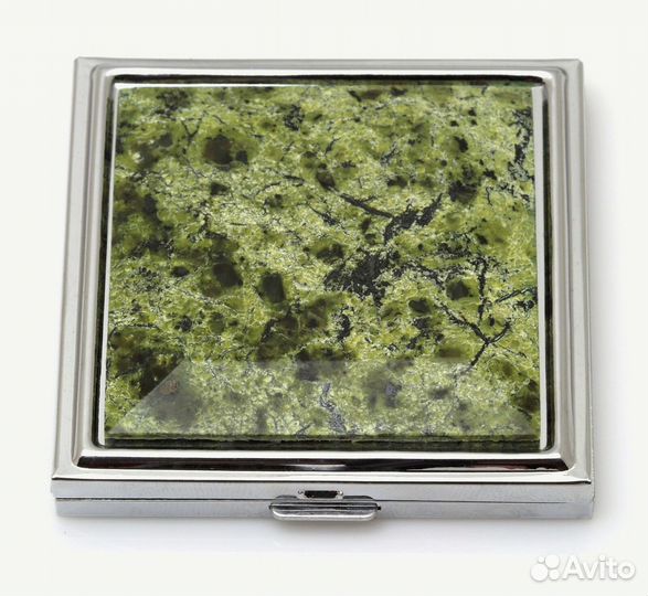 Карманное зеркало для макияжа Уральский Змеевик