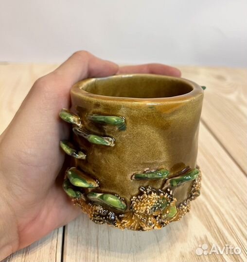 Керамическая кружка/кашпо/горшок