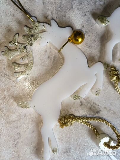 Ёлочные игрушки из эпоксидной смолы