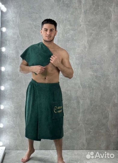 Банный набор килт мужской + полотенце