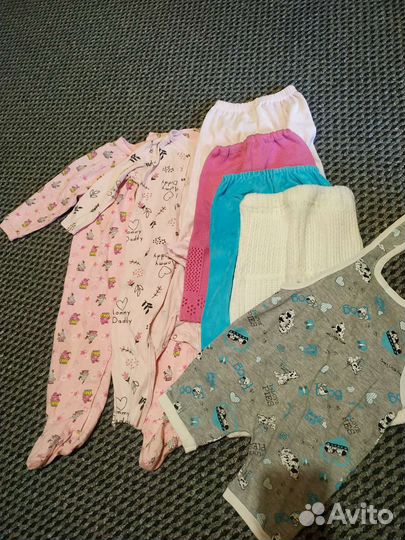 Большой пакет одежды для девочки