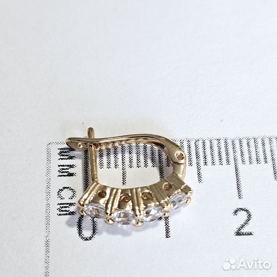 Серьги дорожки с фианитами