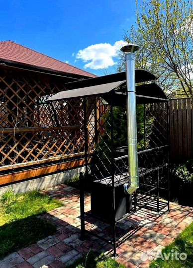 Мангал с печью