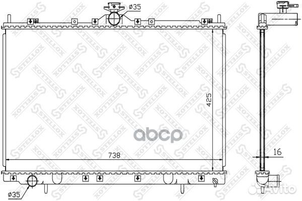 1026694SX радиатор системы охлаждения МКПП Mits