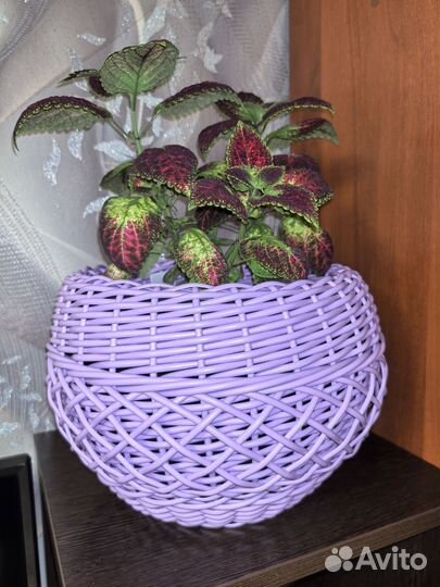 Кашпо из искусственного ротанга 12 л