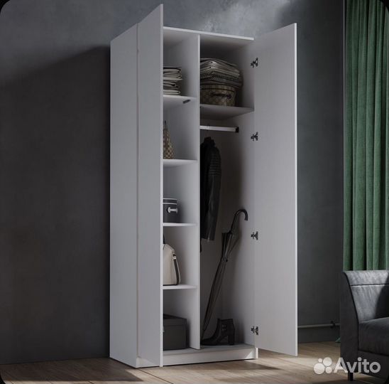 Новый белый шкаф (ширина 1 м)