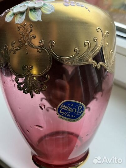 Ваза богемское стекло