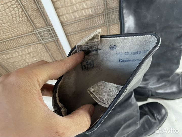 Новые кожанные сапоги СССР