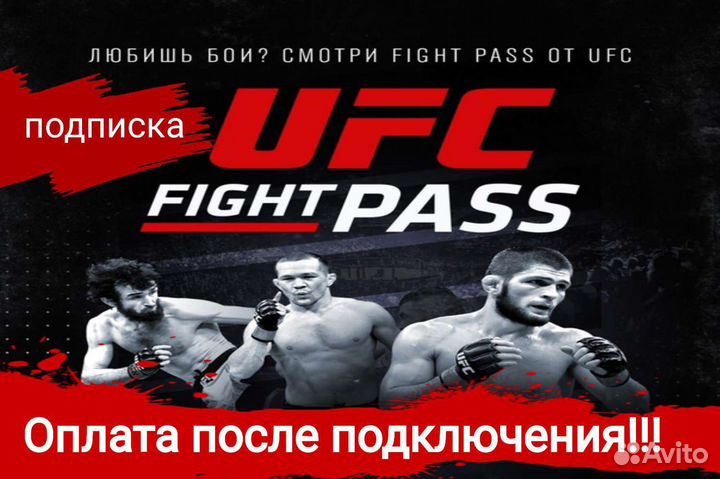 Подписка UFC fight pass 3 месяца