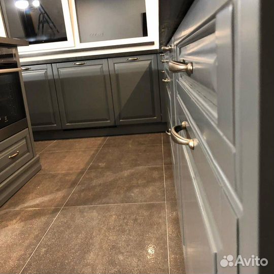 Новая кухня Фасады эмаль с фрезеровкой