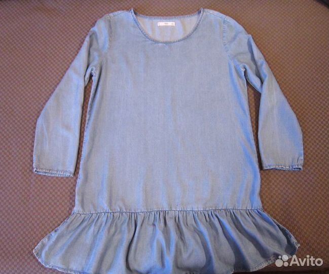 Джинсовое голубое платье Mango, 46/ 48 р