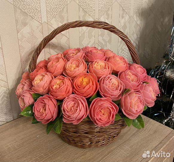 Большие мыльные композиции в корзинках