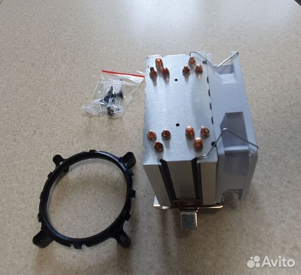 Кулер вертикальный 6 трубок белый 2011, 1700, AM4