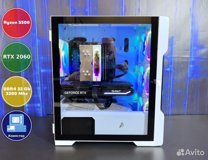 Игровой компьютер AMD5500-RTX2060-32DDR4-XZM42-A520