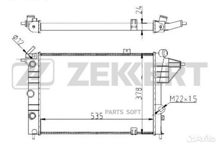 Радиатор охлаждения двигателя Opel Vectra A 88