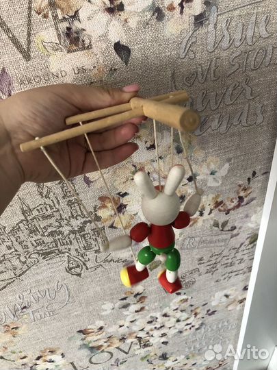 Игрушка детская заяц-марионетка