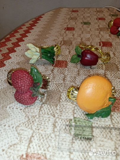 Подхваты для штор, прищепки новые полистоун, 12 шт