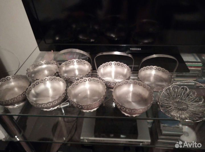 Сахарница, конфетница СССР мельхиор