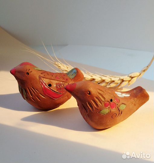 Свистулька птичка из керамики ручная работа
