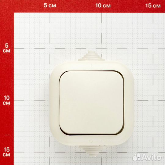 Выключатель svet EV0351-5512 одноклавишный открытая установка бежевый