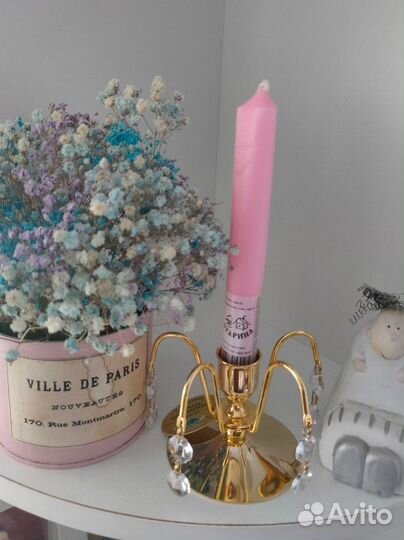 Два подсвечника металл + керамика