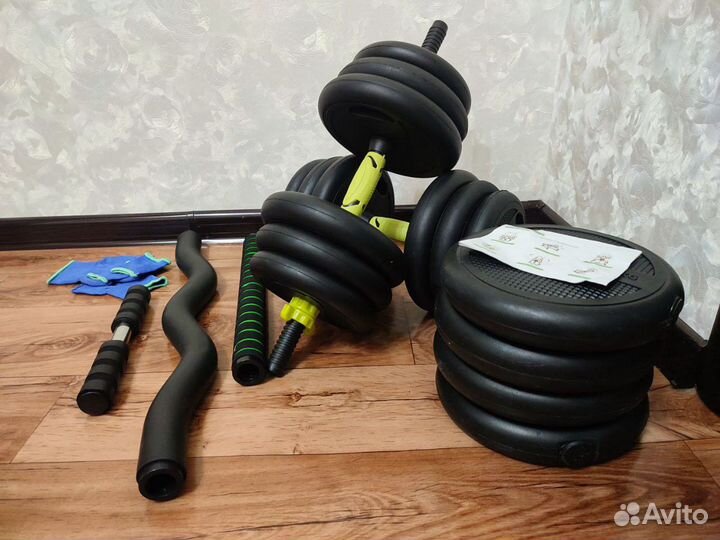 Гантели + штанги для дома