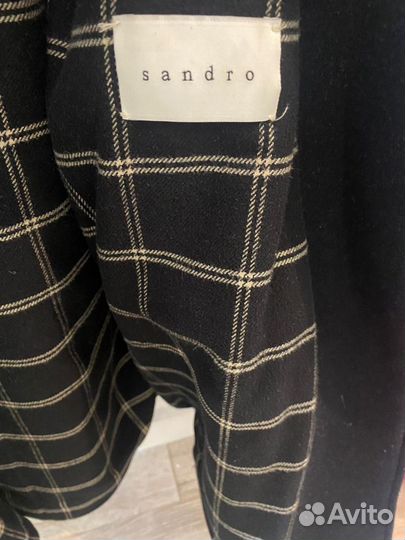 Пальто Sandro мужское, черное, размер M
