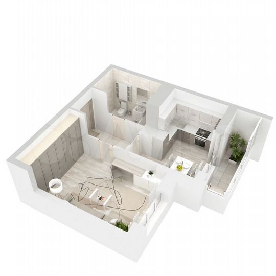 1-к. квартира, 39 м², 2/7 эт.