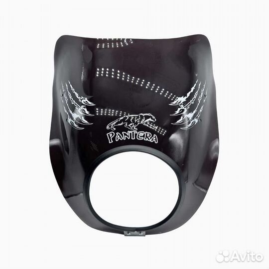 Щиток ветровой Pantera чёрный, оргстекло, круглая