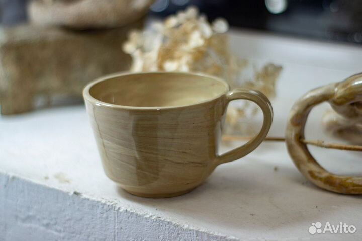 Чашка/тарелка/керамика ручной работы