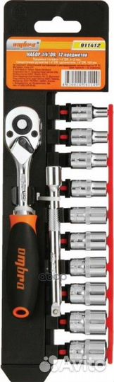 911412 набор торц.головок 1/4'' 12пр. торц.гол