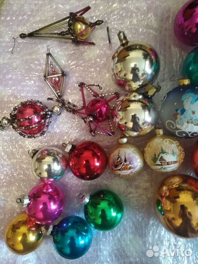 Елочные игрушки СССР и ГДР большие шары