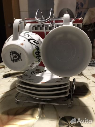 Набор кофейных чашек с блюдцем