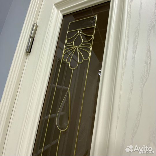 Дверь межкомнатная белая двойная