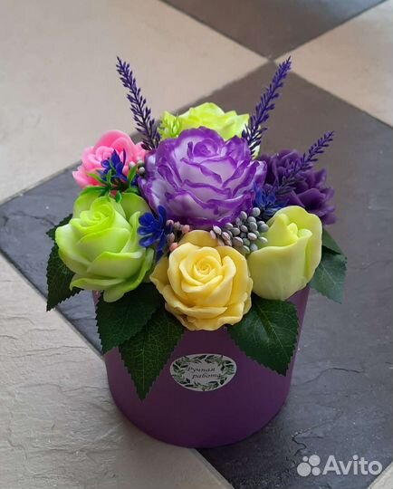 Мыло ручной работы цветы