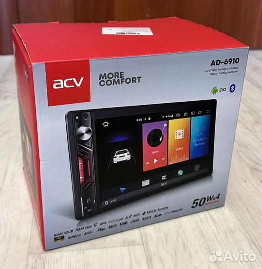 Автомагнитола ACV AD-6910 Android/GPS/Wi-Fi/4G