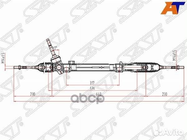 Рейка рулевая nissan X-trail/qashqai 14- LHD ST
