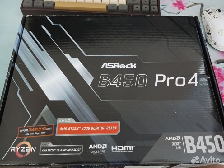 Материнская плата asrock b450 pro4 ATX