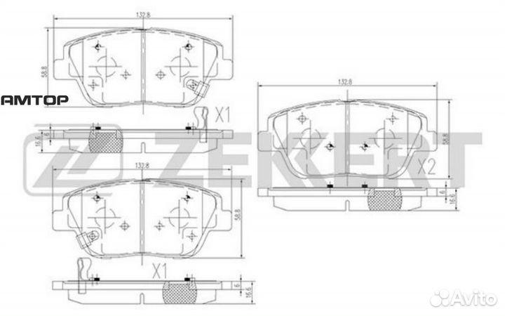 Zekkert BS1952 BS-1952 zekkert Колодки торм. диск