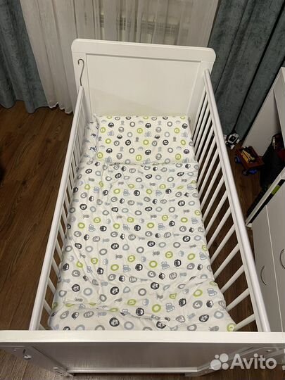 Детская кроватка Polini kids с матрасом