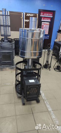 Печь для бани Везувий Легенда 16 (дт-4) + Бак 55л