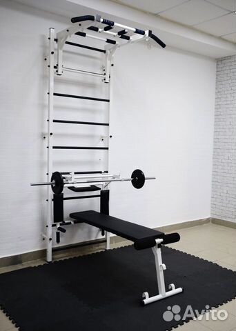 Шведская стенка 4в1 рукоход белая