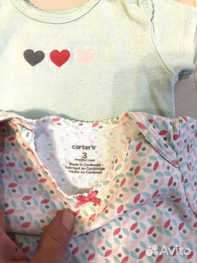 Одежда д/девочки Carter's пакетом 0-18 месяцев