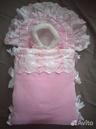 Конверт на выписку для девочки весна осень