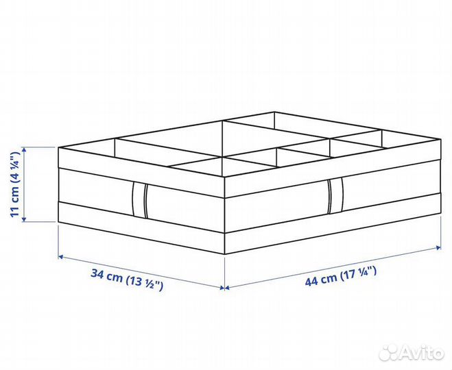 Ящик с отделами IKEA скубб